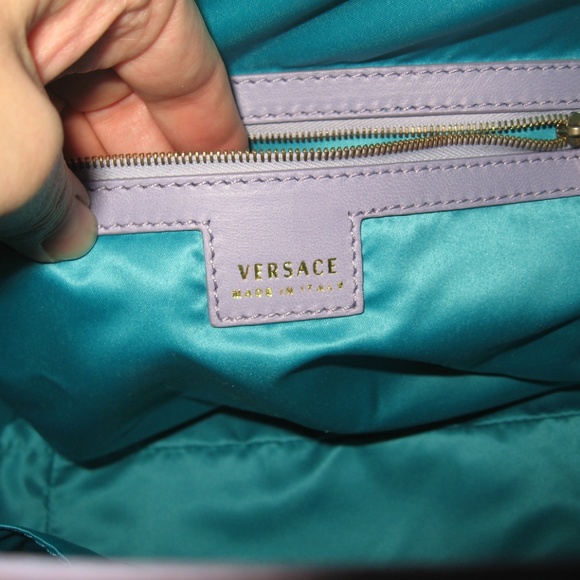 Versace Box Bicolor Leather Satchel - Picture 15 of 17